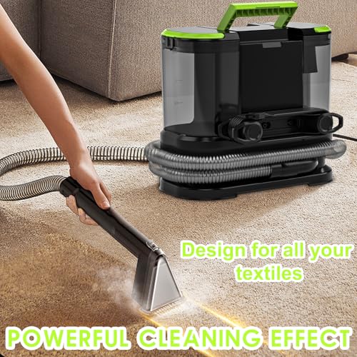 HOMLOVE 21 KPa Portable Carpet & Upholstery Cleaner Machine – Green