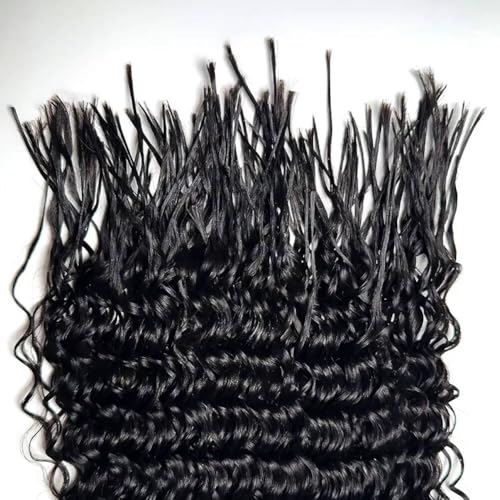 Pre Divided Human Hair Bundles for Boho Braids Deep Wave 20 Inch / 160 Roots 50g