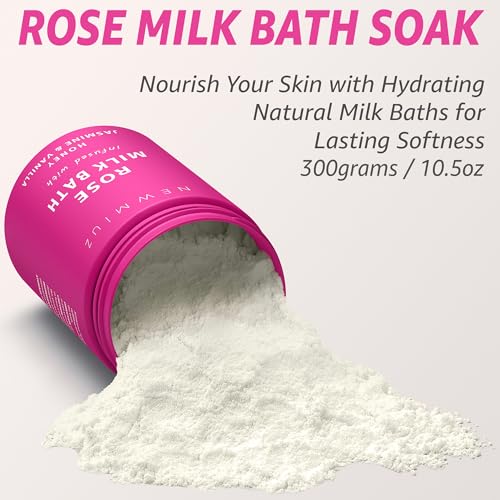Calming Rose Coconut Milk Bath Soak – Moisturizing Spa Relaxation for Women
