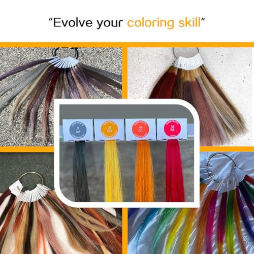 RINBOOOL Human Hair Swatches for Color Testing - 8 Inch, 6 Levels, 30 Pieces