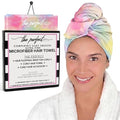 Watercolor Microfiber Hair Towel Wrap for Women – Large Fast Drying Curl & Straight Hair Variant 1