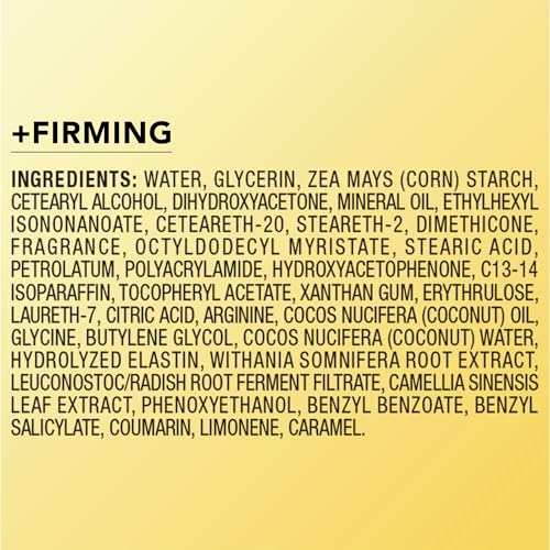 Jergens Natural Glow +Firming Self Tanner Body Lotion, Fair to Medium Skin Tone, Sunless Tanning Moisturizer with Collagen and Elastin. Helps to Visibly Reduce Cellulite, 7.5 Fl Oz