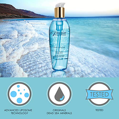Premier Dead Sea Skin Toner Normal To Dry Skin, pH 5.5 balancing, non alcoholic toner that is mild and gentle to skin, natural ingredients with witch hazel and minerals 8.5fl.oz