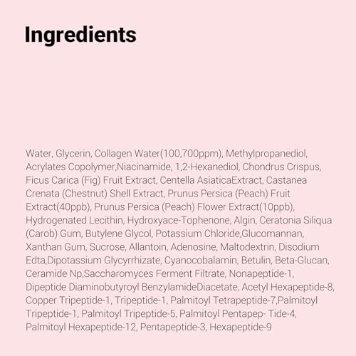 Peach Fit Collagen Hydrogel Mask Set - 300Da Collagen & 12 Peptides for Skin Tightening & Anti-Aging (39g x 5ea) - Variation of Peach Fit Collagen