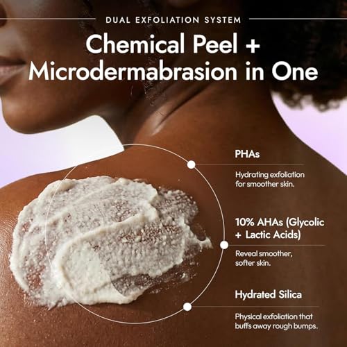 Dermadoctor KP Bump Eraser Body Scrub 32oz Unscented with 10% AHAs & PHAs