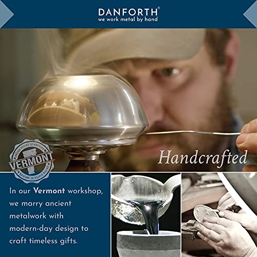 DANFORTH Leaf Cobalt Hair Barrette - Handcrafted Pewter Hair Accessory