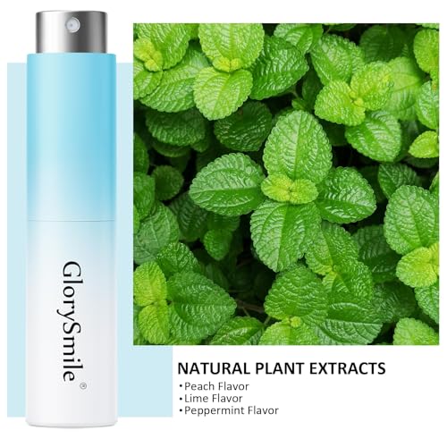 Oral Breath Spray, Mouth Spray Breath Fresheners, Adult Bad Breath Relief, Hours of Freshness - Natural Plant Extracts, 0 Alcohol - Compact & Portable 3-Pack - 3 Flavors (Mint/Peach/Lemon)