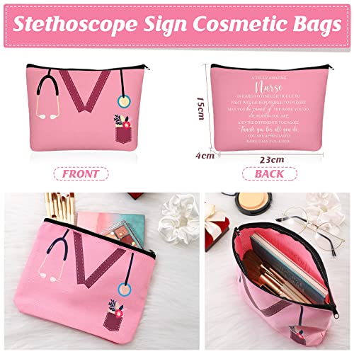 20 Pcs Nurse Cosmetic Bags with Zipper - Appreciation Gifts for Nurses