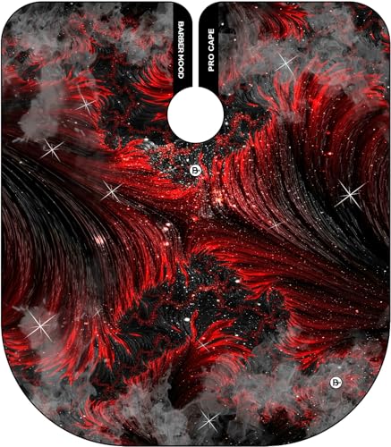 Professional Hairdressing Cape with Adjustable Neck for Barbers and Salons - Red