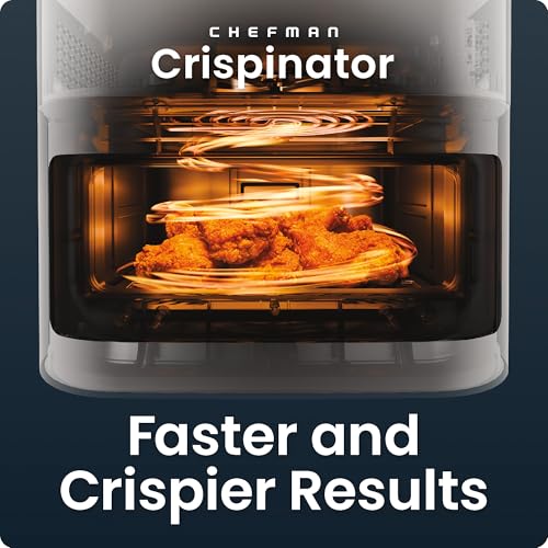 Chefman 6-in-1 Crispenator Air Fryer 8 Qt with Viewing Window, Concrete