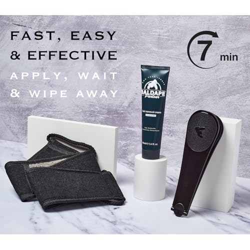 Body & Back Hair Removal Kit with Depilatory Cream, Extendable Applicator & Loofah