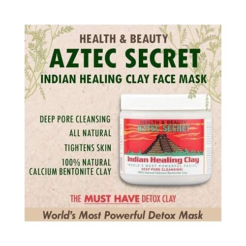 Verem Indian Healing Clay Deep Pore Cleansing Facial & Body Mask Natural Calcium Bentonite For Open Pores Tanning Pigmenration Black Heads Acne UNISEX (454 Grams) (Pack of 3)