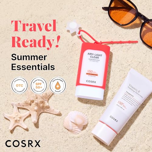 COSRX Vitamin E Sunscreen & Airy Light Sunstick Keyring Gift Set - Travel Friendly SPF 50+