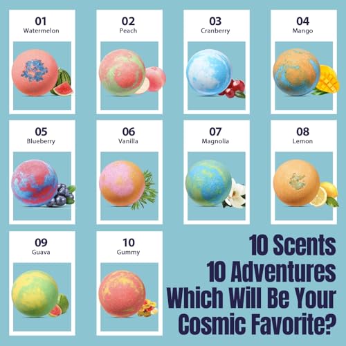 Kids Space Bath Bombs with Glow-in-The-Dark Alien Toys - 20 Pack