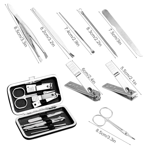 Terdey 48-Pack Manicure Nail Clipper Set Stainless Steel 8-in-1 Bulk Kit