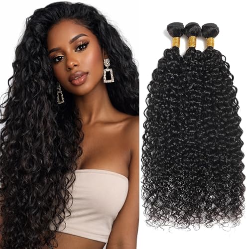 Blonde #1B Water Wave Human Hair Bundles 10 12 14 Inch - 3 Pack Variation