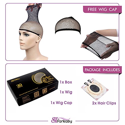 Finger Wave Wig 1920s Retro Long Curly Synthetic Hair for Women - Jet Black