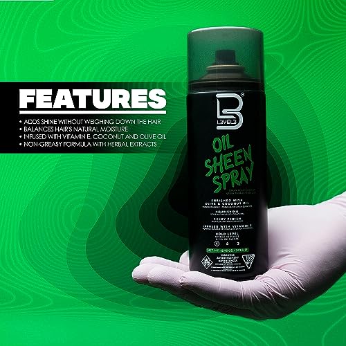 2 Pack Hair Shine Spray with Vitamin E, Olive & Coconut Oil - Lightweight & Frizz Control