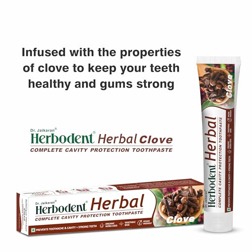 Herbal Clove Toothpaste 6.53oz Pack of 6 - Natural Oral Care for Teeth & Gums