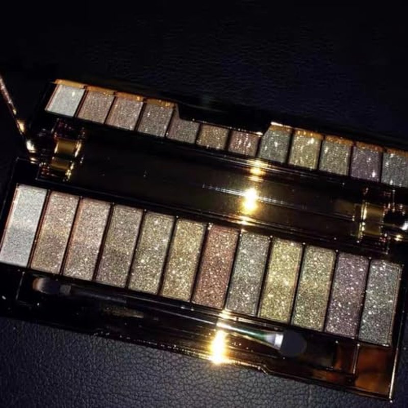 Glitter Eyeshadow Palette 12 Color Sparkle Waterproof Shimmer Make Up Palettes with Brush Mirror Highly Shining Pigmented Eyeshadow Palette for Date Party Dance Makeup (6# Daily Natural Color)