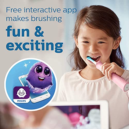Philips Sonicare Kids Bluetooth Rechargeable Electric Toothbrush Turquoise/Pink