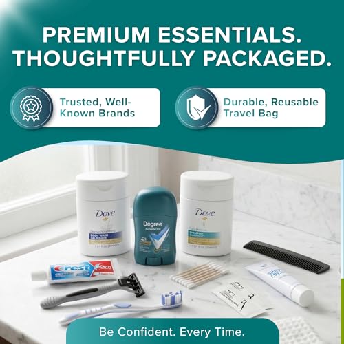 Bulk Men’s Hygiene Care Kits - 5 Pack with Shampoo, Body Wash & More