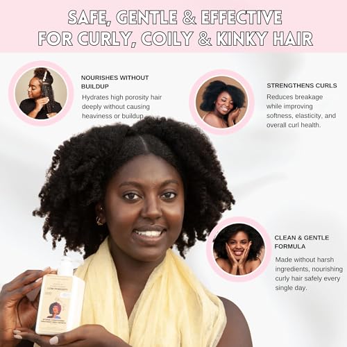 Ethnic Gals High Porosity Leave-In Conditioner with Shea Butter & Aloe - Moisturizing Curl Hydration for Natural Hair - 9.5 fl oz