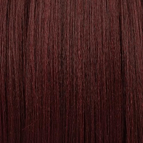 Layered Body Curl Ponytail with Side Swept Bang 99J Red Burgundy Wine - Hair Extension