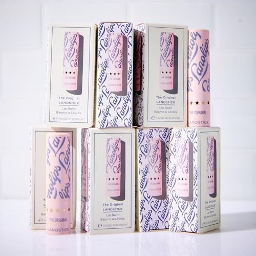 Lanolips Lanostick - Moisturizing Lanolin Lip Balm Stick for Dry, Cracked Lips - Moisturizer with Lanolin, Castor Oil, Jojoba Oil, Shea Butter for Hydration (3.3g / 0.116oz)