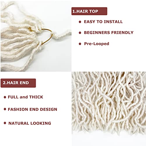 7-Pack White 36-Inch Soft Faux Locs Crochet Hair Extensions for Black Women - Pre-Looped, Long Style Variation of THIS Listing