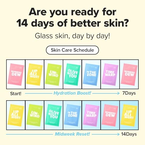 Let's Do This Sheet Mask Set - 14 Collagen & Hydrating Facial Masks, Variation of THIS listing