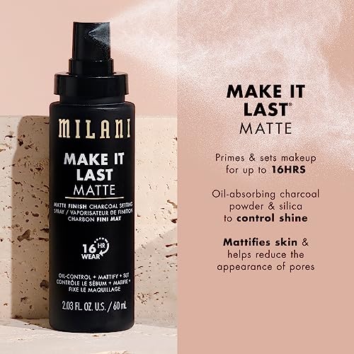 Milani Conceal + Perfect Blur Out Powder, Make It Last Matte Setting Spray, and No Pore Zone Mattifying Makeup Primer