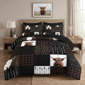 WeCozy Highland Cow King Comforter Set with Sheets (7 Pieces) - Premium Microfiber Bedding