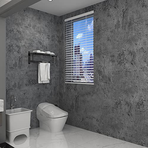 Large Blue Grey Concrete Peel and Stick Wallpaper - 24 x 59.1 Inches Variation of Grey Blue