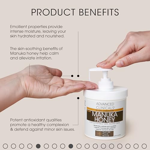Advanced Clinicals Manuka Honey Hydrating Cream + Vitamin C Brightening Face Gel Cream Set