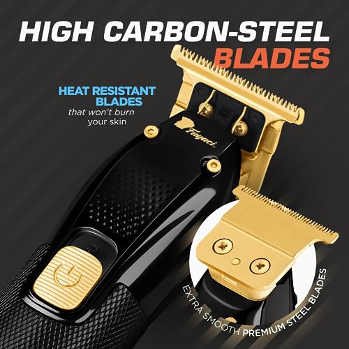 Men's Hair Trimmer Black Turbo Power with Zero Gap Blades - Precise Cutting