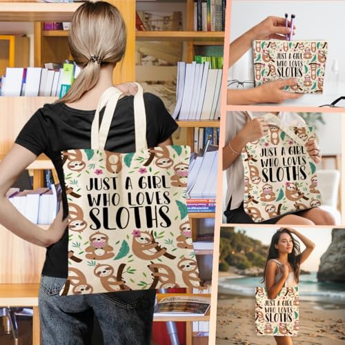 Giraffe Wolves Foxes Bunnies Sloths Monkeys Snakes Cosmetic Makeup Bag Beach Canvas Tote Bag for Women Christmas