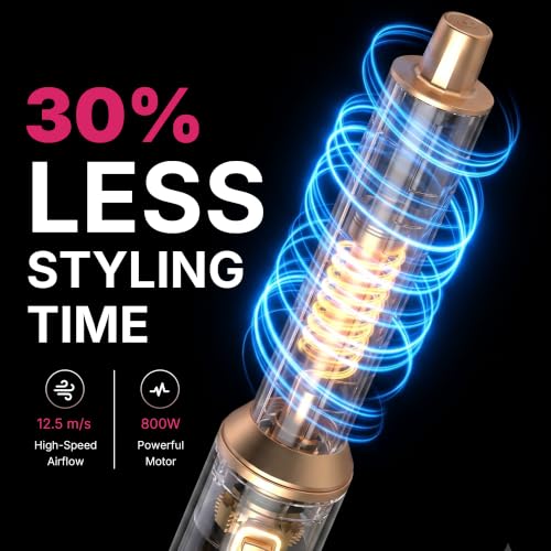 UKLISS 5-in-1 Hair Dryer Brush Set Black Gold - All-in-One Styling Tool