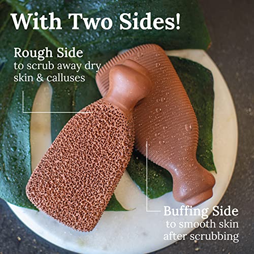 Foot & Body Exfoliation Kit - Terra-Cotta Scrubber & Loofah Bundle