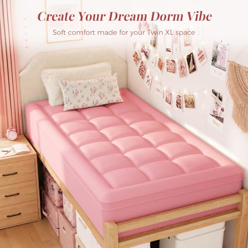 Twin XL Memory Foam Mattress Topper - 3 Inch Cooling Support for Dorms