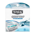 Schick Quattro Titanium Razor Blade Refills for Men - 8 Count