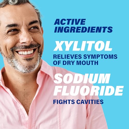 ACT Dry Mouth Anticavity Zero Alcohol Fluoride Mouthwash 33.8 fl oz Pack of 6 - Soothing Mint