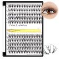 Product Customized,Large Tray-200Pcs 20 Roots Individual Fake False Eyelashes Cluster Thickness 0.07mm Mixed 8-16mm Dramatic Look 3D Volume Eye Lashes Extensions Beauty Tools (12-14-16mm)