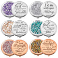 Christian Compact Mirror Set 12 Pieces Colorful Style 1 Bible Verse Inspirational Gifts