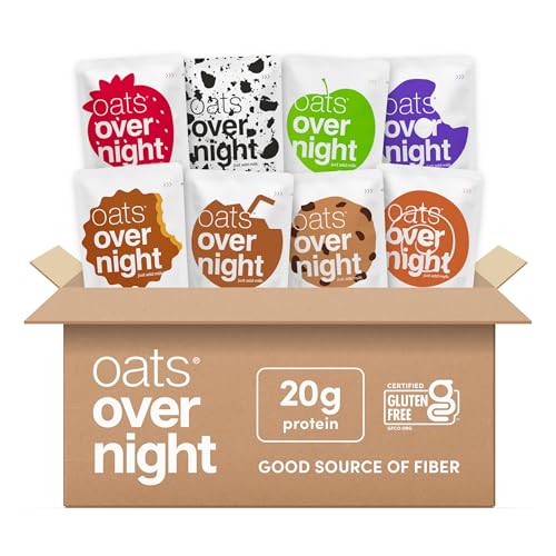 Oats Overnight Party Variety Pack 2.6oz - 24 Assorted Flavors, Protein Oatmeal