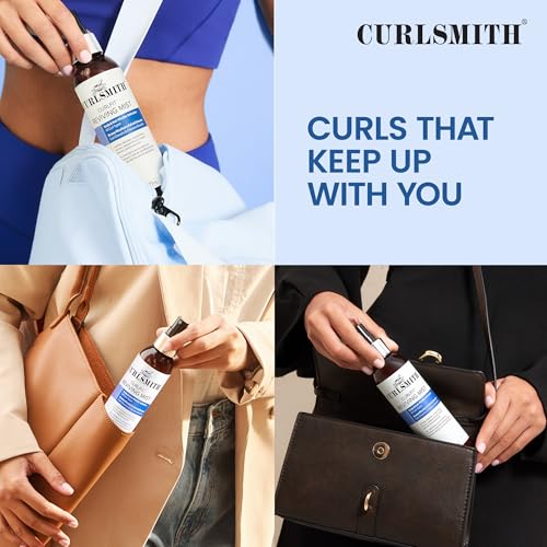 CURLSMITH CurlFit Reviving Mist for Curly Hair, Post-Workout Scalp & Curl Refresh, Micellar Water, 6 oz