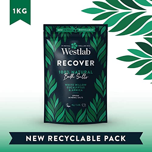 Recover Bath Salts with White Willow & Eucalyptus - 1kg for Muscle Relief