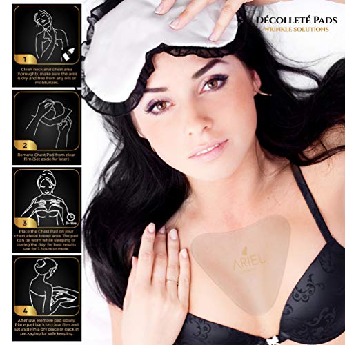 Anti-Wrinkle Silicone Chest Pads 4 Pack - Reusable, Skin-Friendly Support - Variation of THIS listing: 1 Count (Pack of 4)