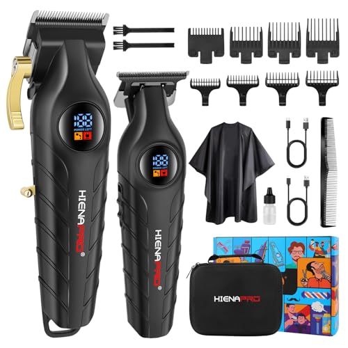 HIENA PRO Professional Hair Clipper Set & Trimmer Kit for Men, Rechargeable Cordless Barber Clippers for Hair Cutting, Haircut Clippers, Perfect Gift for Men