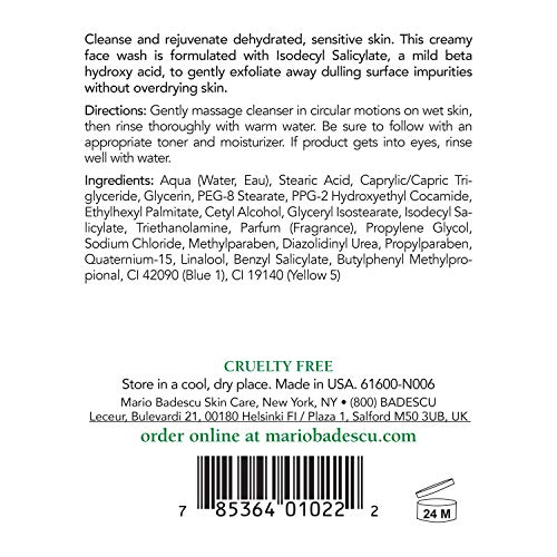 Keratoplast Cream Soap with Glycerin - Gentle Oil-Free Facial Cleanser - 1 Count